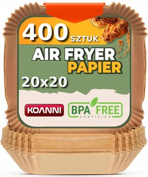 Papier do pieczenia FOREMKI DO AIR FRYER ZESTAW 400 SZT 20CM WKŁADY TACKI - Inny producent