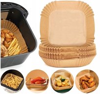 PAPIER DO PIECZENIA FRYTKOWNICY beztłuszczowej wkład air fryer zestaw 50szt