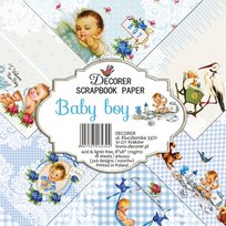 Papier Do Scrapbookingu Baby Boy Zestaw 18 Arkuszy