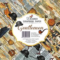 Papier Do Scrapbookingu Dżentelmeni Zestaw 18 Arkuszy