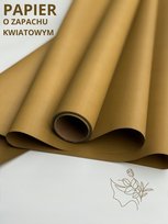 Papier florystyczny do pakowania satynowy 50cmX9m Kawa z mlekiem