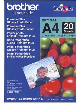 Papier fotograficzny BROTHER BP71GA4, 260 g/m², A4, 20 szt - Brother
