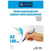 Papier kancelaryjny, A3 w kratkę, 100 arkuszy