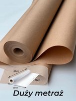 Papier kraftowy do pakowania prezentów bez wzoru 60cm x 50m