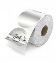 Papier Naklejki 140x Etykieta Okrągła Srebrna Phomemo M110 M120 M200 M221 / Xy5050-140ls