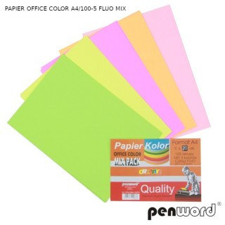 Papier Office Color A4/100-5 Fluo Mix Penword - PENWORD