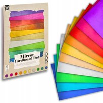 PAPIER OZDOBNY LUSTRZANY BLOK TECHNICZNY A4 KOLOROWY 10 ARKUSZY 250 GSM