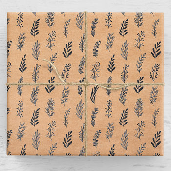 Papier Pakowy  Floral Kraft 10 Arkuszy - WrapAndPack