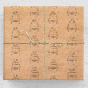 Papier Pakowy  Paczkowóz Kraft 10 Arkuszy - WrapAndPack