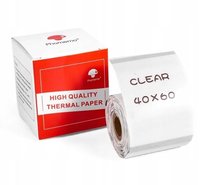 Papier Przylepny Naklejki 40x60mm Przezroczysty Phomemo M110 M120 M200 M220 M221 / Xp-tt4060-130