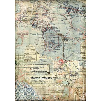 Papier ryżowy, A4, mapy - Stamperia