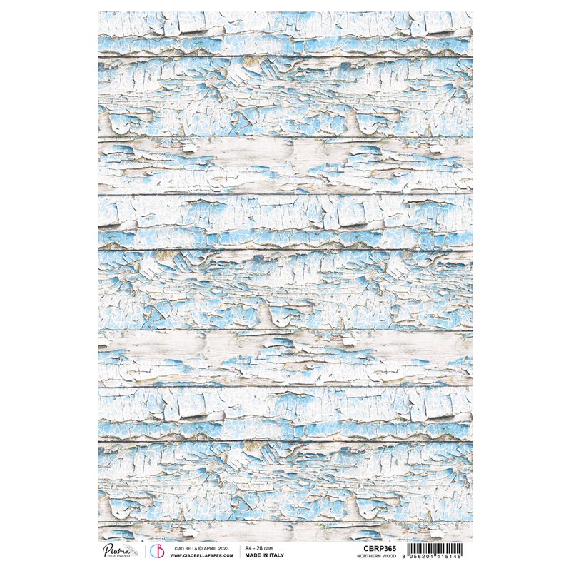 Ciao Bella Kreativblock A4 – Blaues Design, 17 Muster – Für Scrapbooking & Handwerk