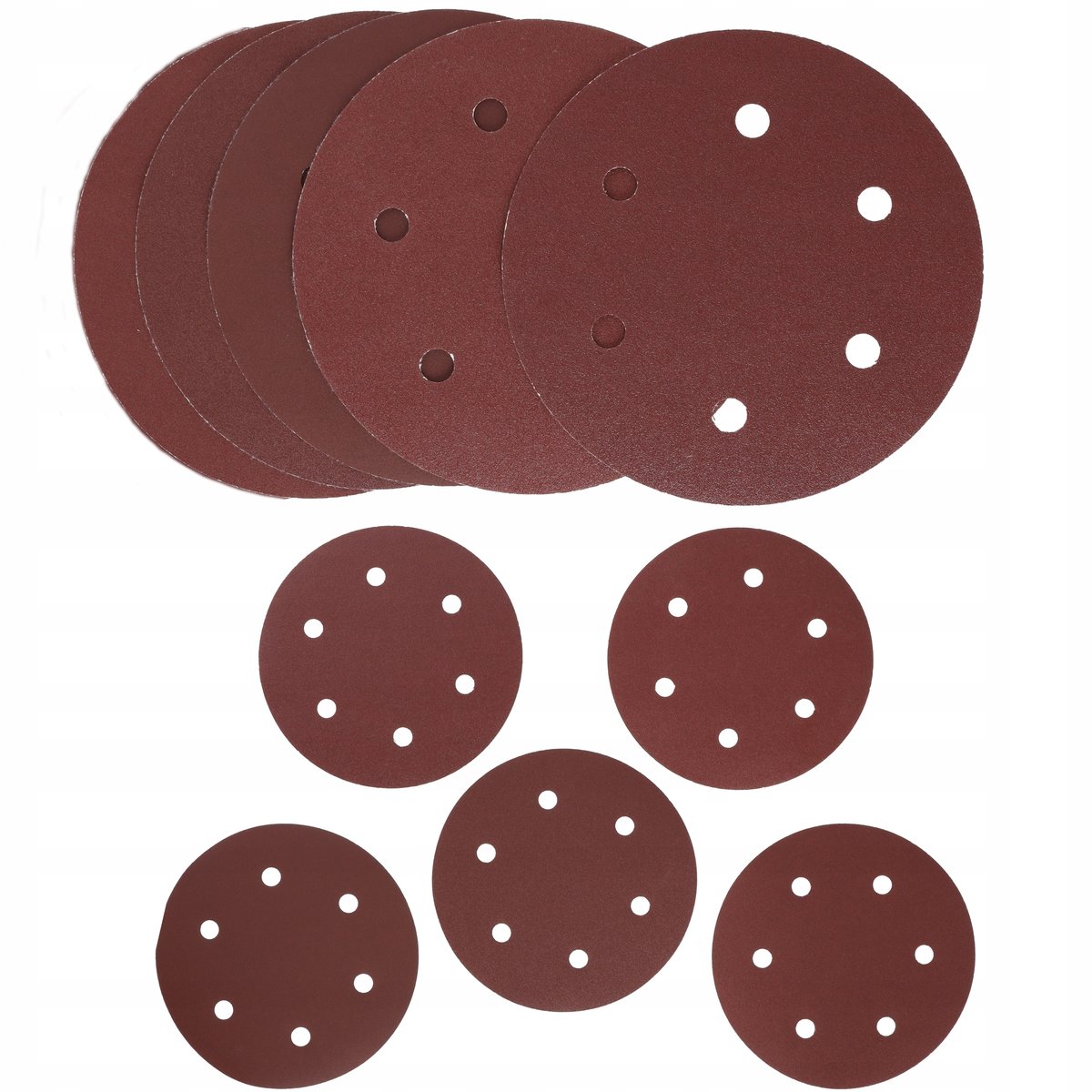 PAPIER ŚCIERNY DEDRA 225mm OKRĄGŁY TARCZKI KRĄŻKI rzep P180 5szt DED7749C5-Zdjęcie-0