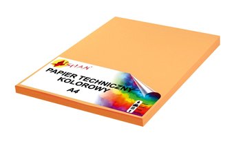 Papier techniczny A4 220g pomarańczowy jasny 50 arkuszy - Shan