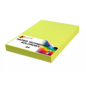 Papier techniczny A4 240g  żółty intensywny 50 arkuszy - Shan