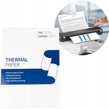 Papier termiczny a4 do przenośnej bezprzewodowej drukarki phomemo m08f - Phomemo