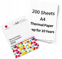 Papier Termiczny Kartki Biały A4 210mm 200 Szt. Do Phomemo M832 M833 M08f / Q22-dzf2-rmsg10-a4