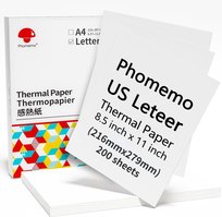 Papier Termiczny Kartki Biały Ryza Letter 216mm 200 Szt. Do Phomemo M832 / Q22-zd2-rmsg10-ltr