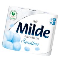 Papier toaletowy 3 warstwy superchłonny Premium Sensitive 4 rolki Milde