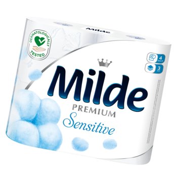 Papier toaletowy 3 warstwy superchłonny Premium Sensitive 4 rolki Milde - Inna marka