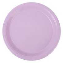 Papierowe Talerzyki Jednorazowe Fioletowe 23 cm 6 sztuk