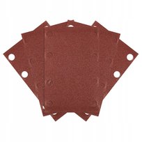 Papiery Ścierne Na Rzep, Prostokąt 80 X 130 Mm, P120, 5 Szt., Z 8 Otworami