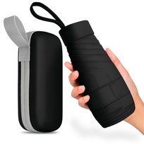 PARASOL AUTOMATYCZNY CZARNY KIESZONKOWY MINI SKŁADANY KOMPAKTOWY MAŁY +ETUI Zaxer