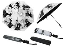 Parasol automatyczny, składany - Kocie wariacje (dekoracja na wierzchu) (CARMANI) Carmani
