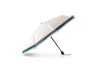 Parasol damski składany automatyczny biały w paski KRAGO ACCESSORIES