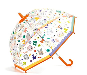 Parasol Dla Dzieci Zmieniający Kolor Na Deszczu Buźki Przezroczysty Bezpieczny Parasolka Djeco - Djeco