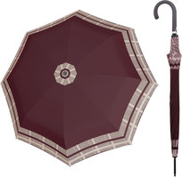 Parasol długi Doppler Fiber Flex Long AC Timeless Hahnentritt Red