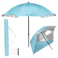 Parasol Do Ogrodu Na Plażę Duży XXL Składany Parawan Filtr UV 240 cm NILS