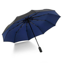 Parasol Double 10-szprychowy, automatyczny z podwójną czaszą niebieski
