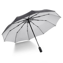 Parasol Double 10-szprychowy, automatyczny z podwójną czaszą szary KRAGO ACCESSORIES