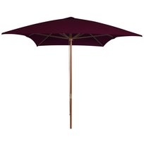 Parasol drewniany UV, 200x300x250 cm, bordowy