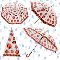 PARASOL dziecięcy WESOŁE BIEDRONECZKI 76 cm średnicy AUTOMATYCZNA PARASOLKA