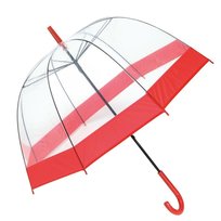 Parasol HONEYMOON, czerwony, transparentny UPOMINKARNIA