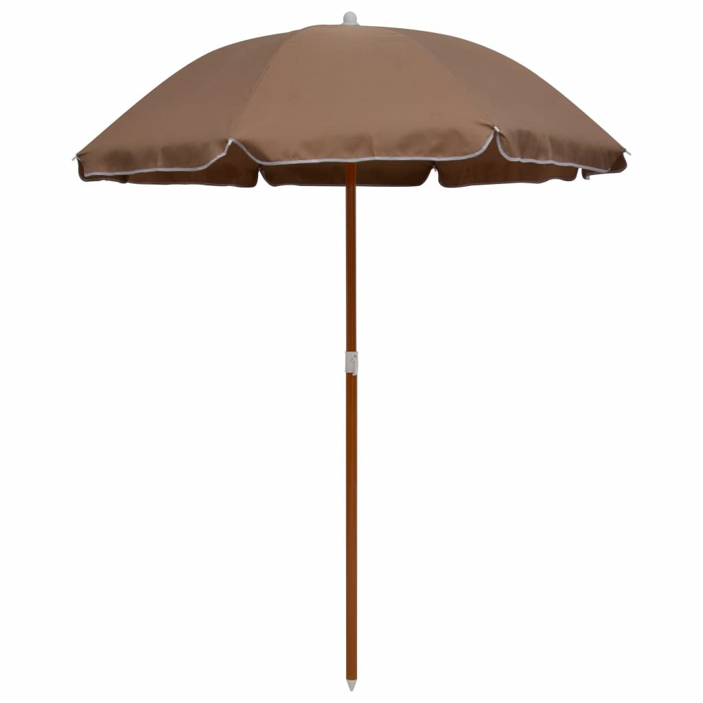 Фото - Пляжна парасоля VidaXL Parasol na stalowym słupku , taupe, 180 cm 