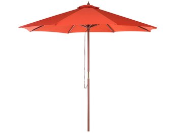 Parasol ogrodowy ⌀ 270 cm czerwony TOSCANA - Beliani