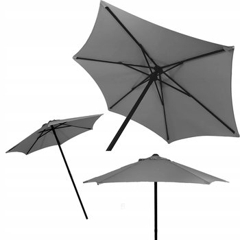 Parasol Ogrodowy 2M Duży 200Cm Wytrzymały Detroit Ciemny Szary - Kontrast