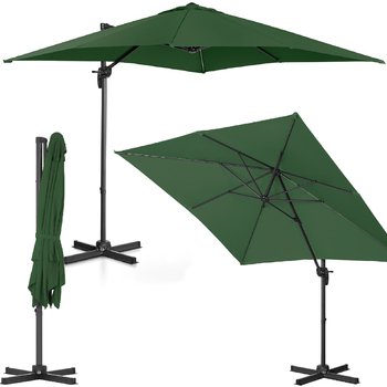 Parasol Ogrodowy Boczny Na Wysięgniku Kwadratowy 250 X 250 Cm Zielony - UNIPRODO