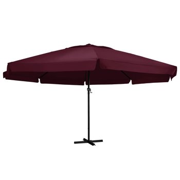 Parasol ogrodowy na aluminiowym słupku VIDAXL, bordowy, 600 cm - vidaXL