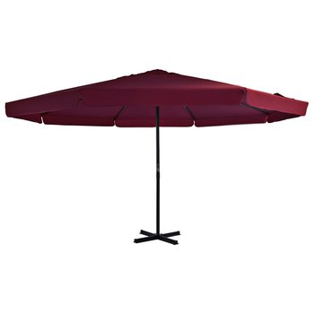 Parasol ogrodowy na słupku VIDAXL, czerwony, 500x385 cm - vidaXL