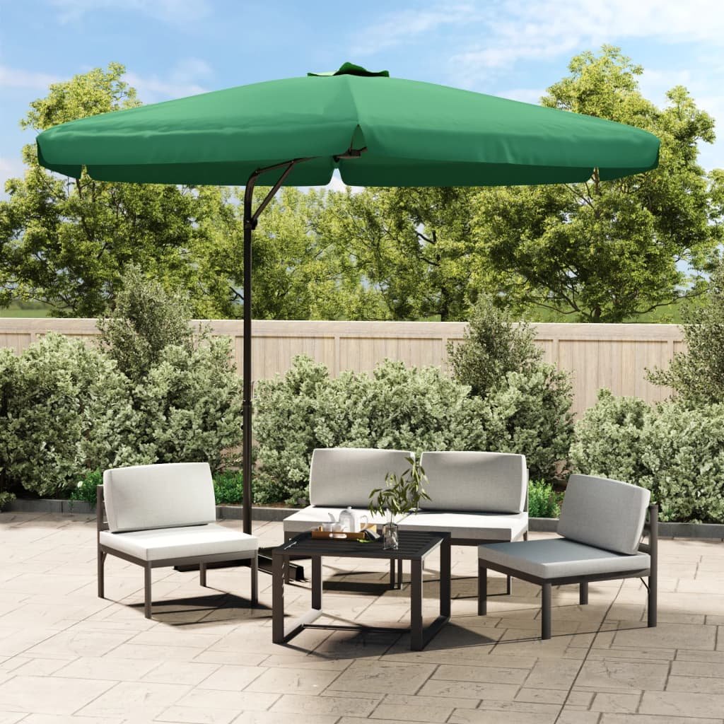 Parasol ogrodowy na słupku VIDAXL, zielony, 300 cm