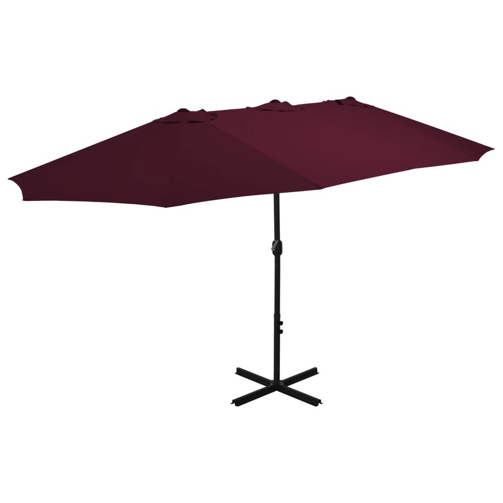 Zdjęcia - Parasol plażowy VidaXL Parasol ogrodowy , czerwony, 460x270 cm 