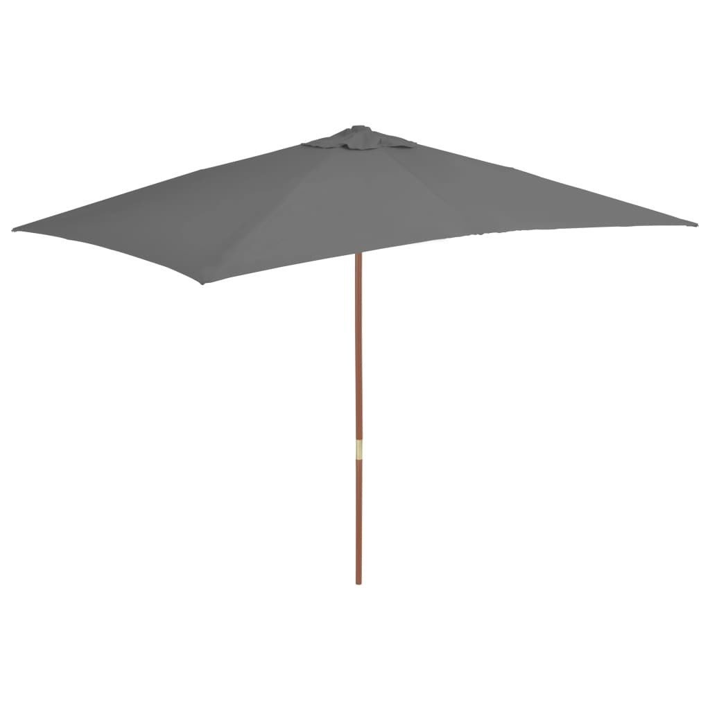 Parasol ogrodowy vidaXL, szary, 200x300 cm