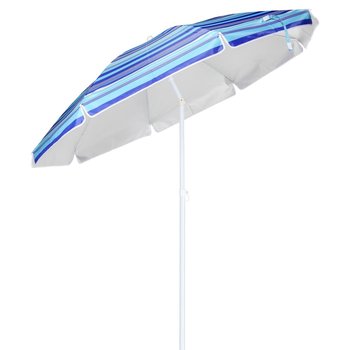 Parasol plażowy HI, niebieski w paski, 200 cm - HI