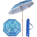 Parasol plażowy ogrodowy ROYOKAMP, średnica 180 cm, niebieski - Royokamp