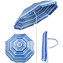 Parasol plażowy ogrodowy ROYOKAMP, średnica 180 cm, niebieski