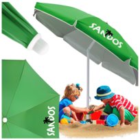  Parasol plażowy zielony z powłoką UV wodoodporny ogrodowy łamany lekki